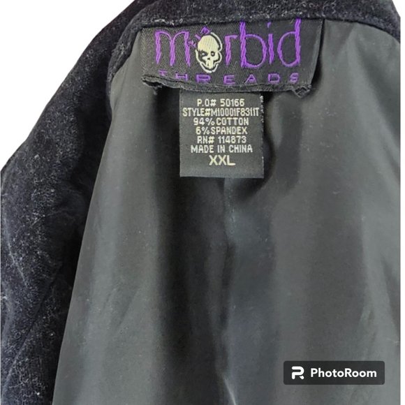 Morbid Threads XXL Black Velour Blazer | Three-Quarter Sleeves | Hot Topic - Picture 4 of 4